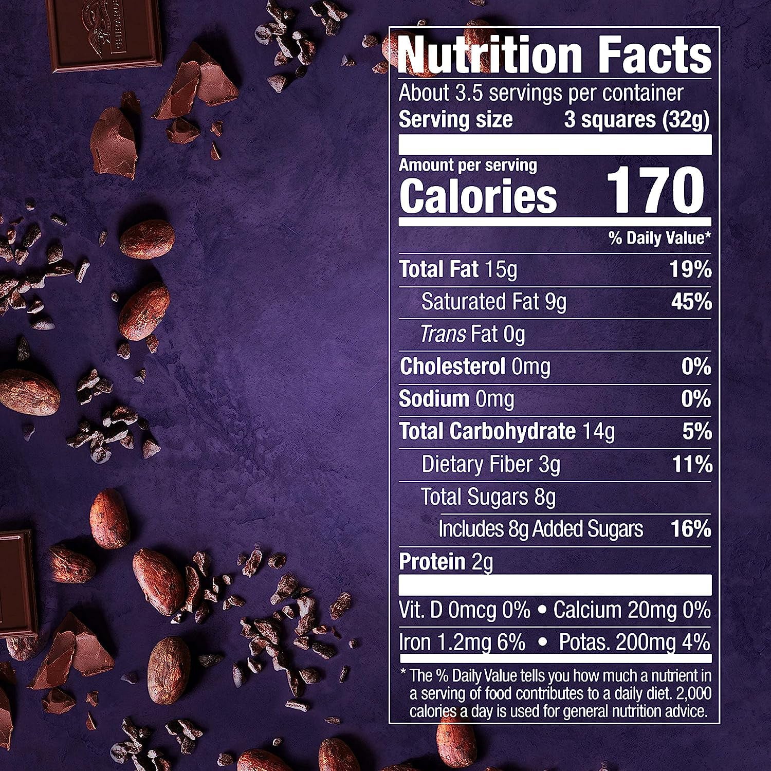 Ghiradelli Intense Dark Chocolate Squares, 72% Cacao, 3-Pack W928374