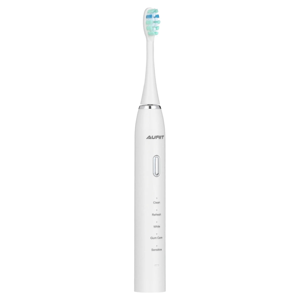 Electric Toothbrush with 8 Brush Heads, 5 Modes & Smart Timer, White J398401