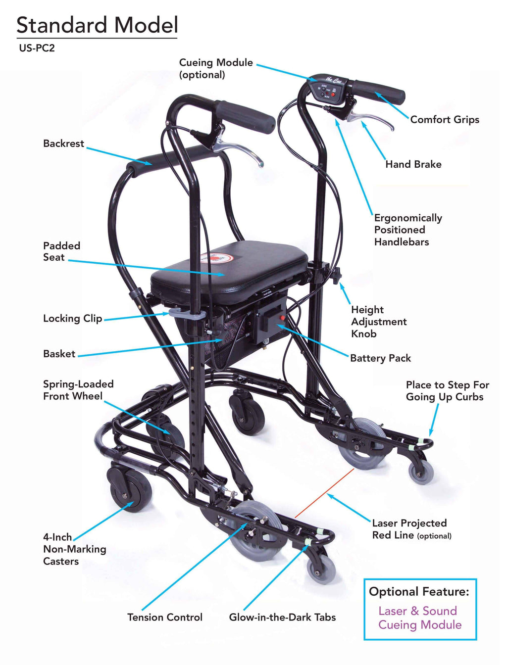 U-Step Walking Stabilizer Walker Tall X350