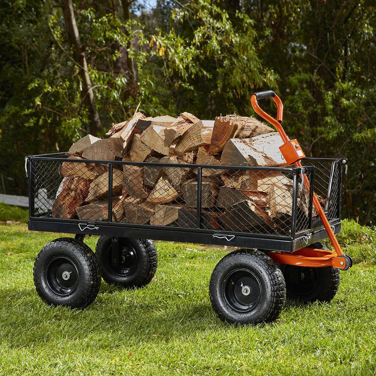 Steel Utility Cart 1200 lb Capacity with Removable Sides R5280