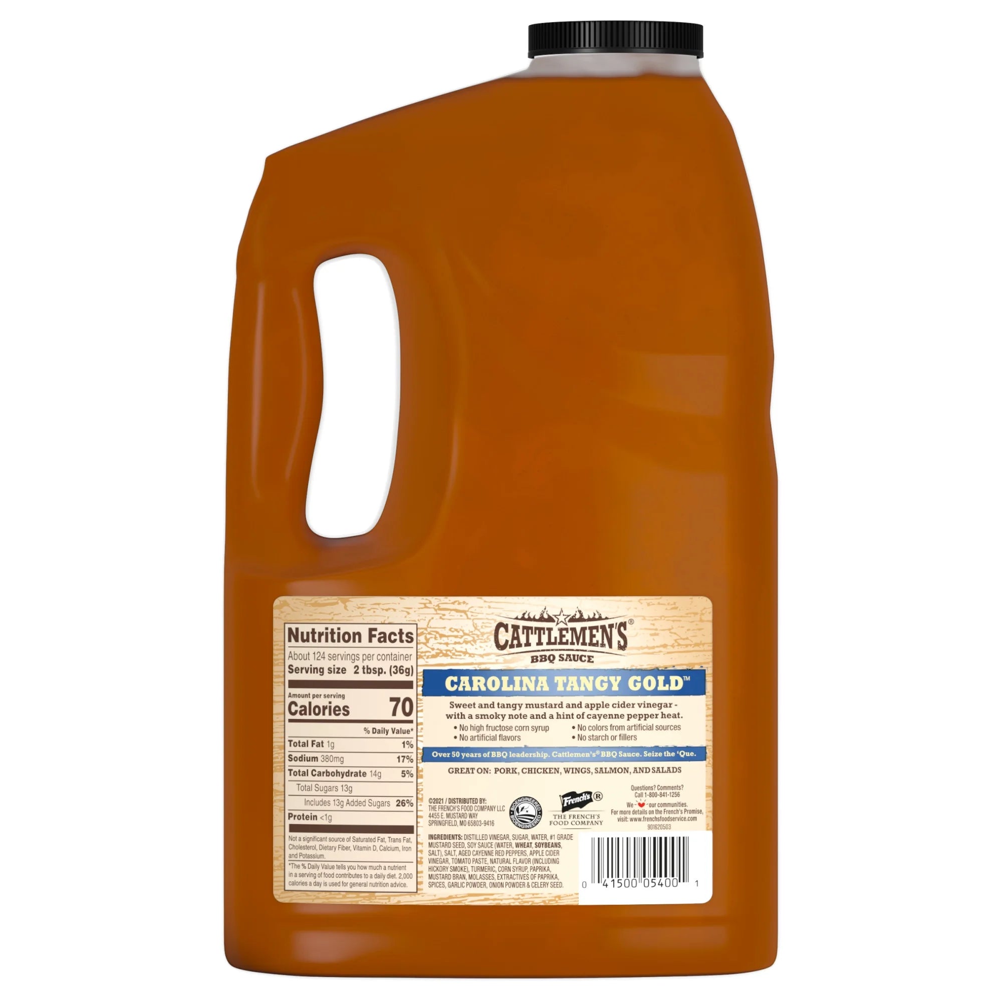 Cattlemen's Kosher Carolina Tangy Gold BBQ Sauce, 1 gal Y485080