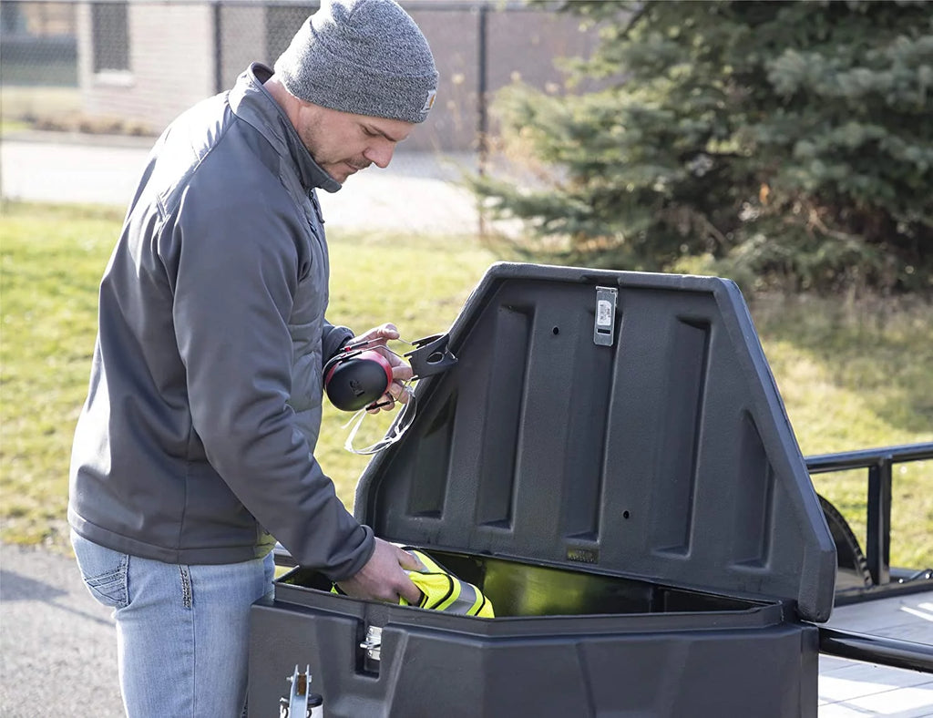 Buyers Products 1701680 Trailer Tongue Tool Storage Box, Black X6826
