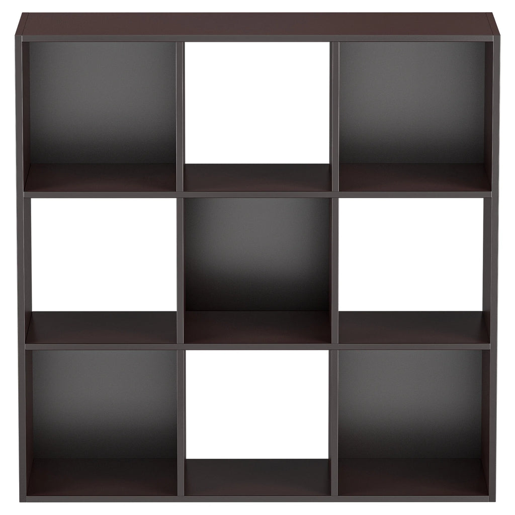 HomGarden 3-Tier 9 Cube Storage Organizer Wood Bookcase Cabinet Black A19933
