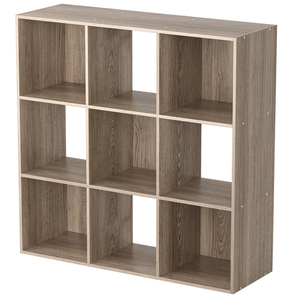 HomGarden 3-Tier 9 Cube Storage Organizer Wood Bookcase Cabinet Black A19933