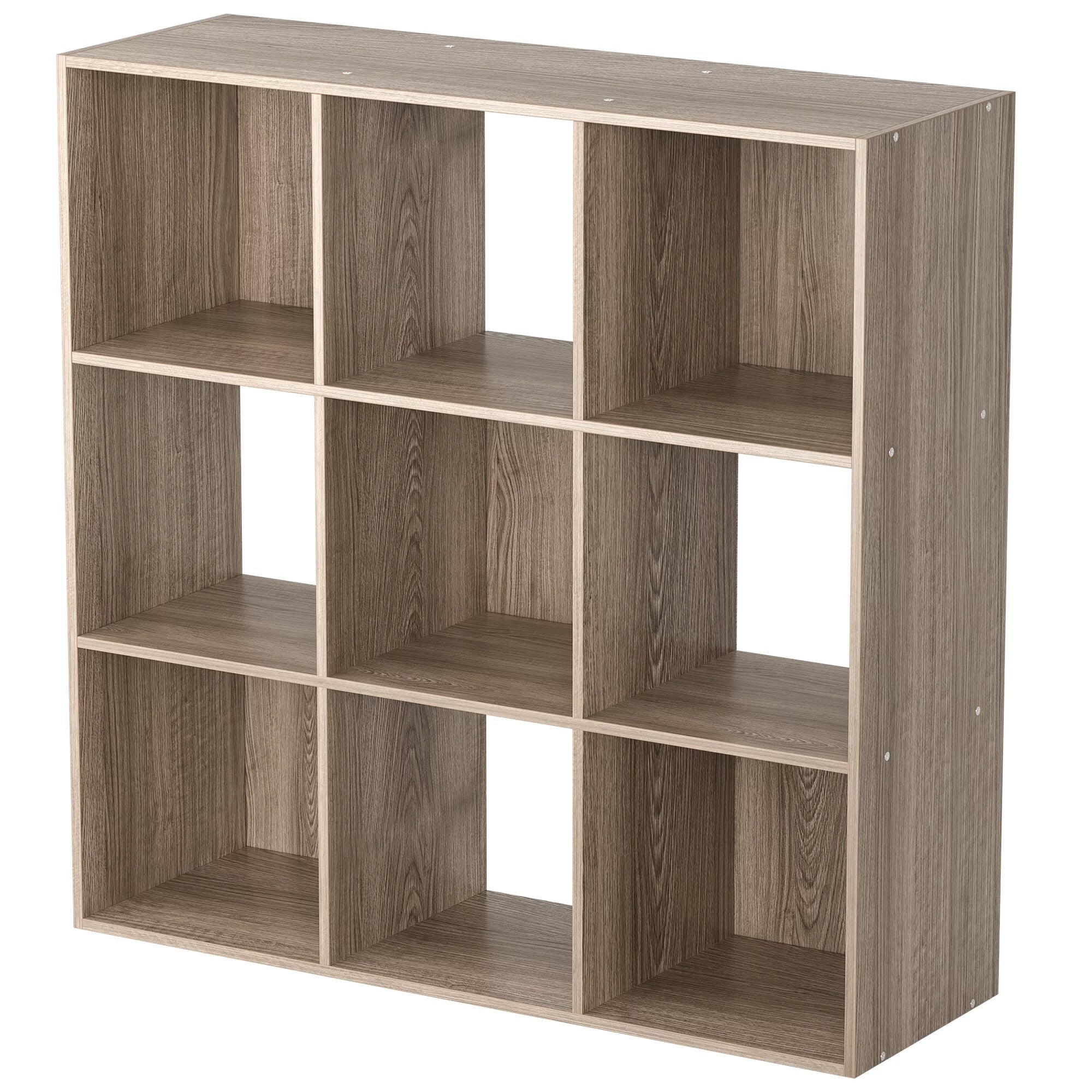 HomGarden 3-Tier 9 Cube Storage Organizer Wood Bookcase Cabinet Black A19933