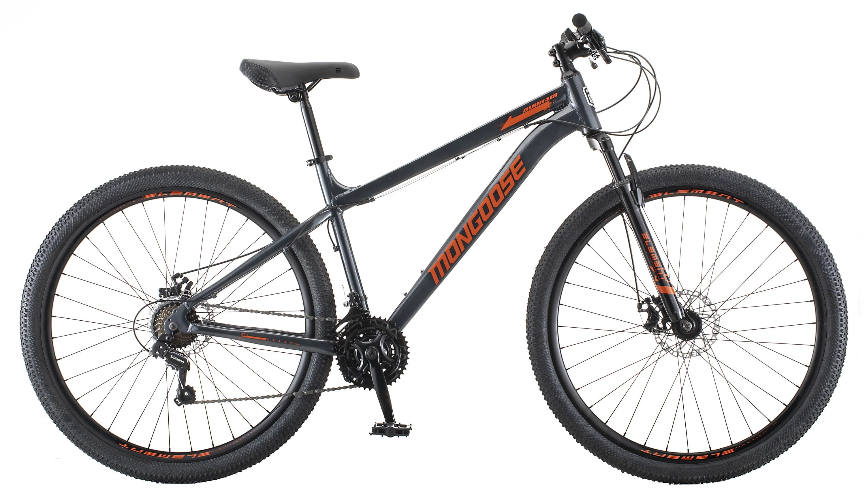 Mongoose Durham Mountain Bike, 21 Speeds, Gray F591