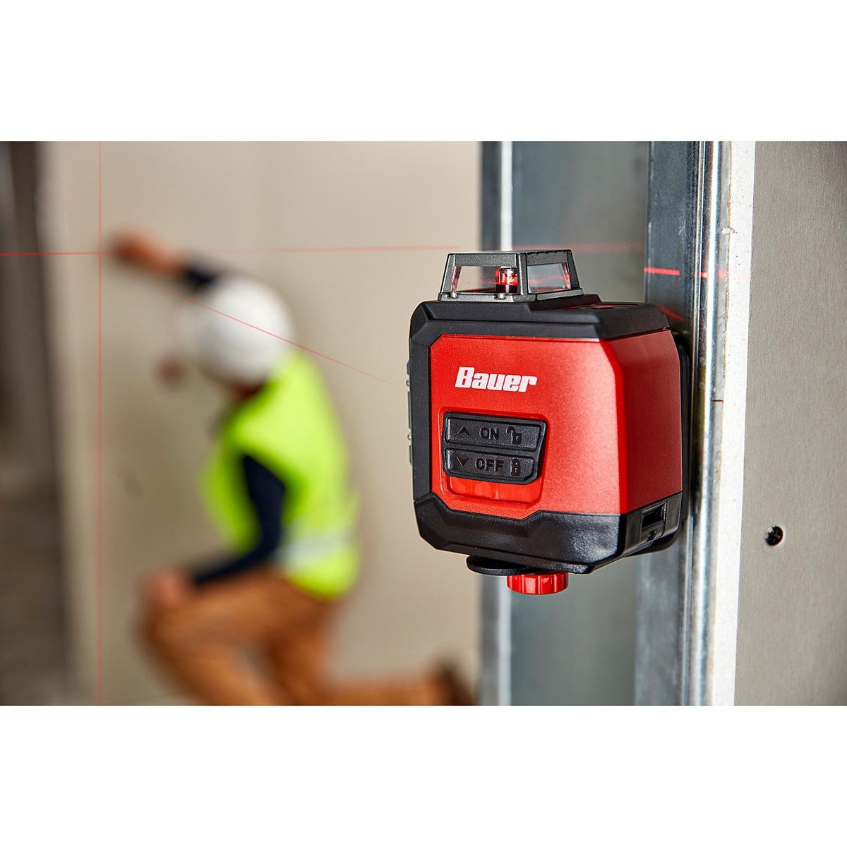 BAUER 50 ft. Self-Leveling Cross-Line Laser Level U26103