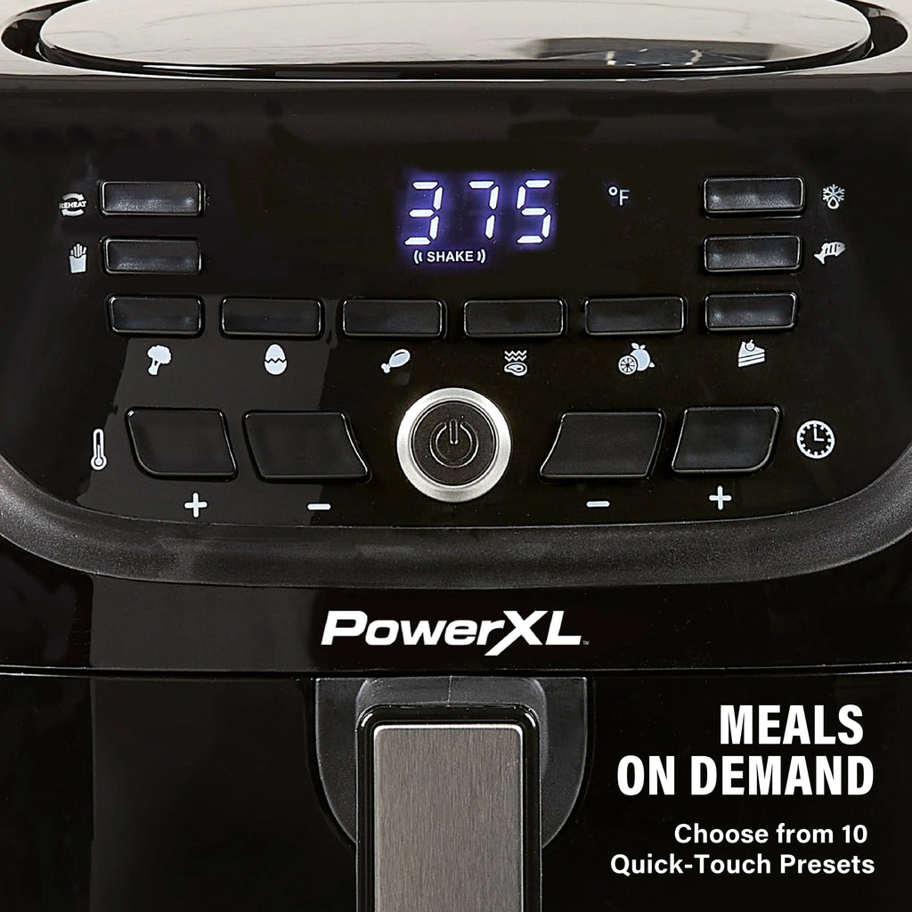 POWER-XL 6-Qt Digital Vortex Air Fryer with 10 Quick-Touch Presets, Black A7051