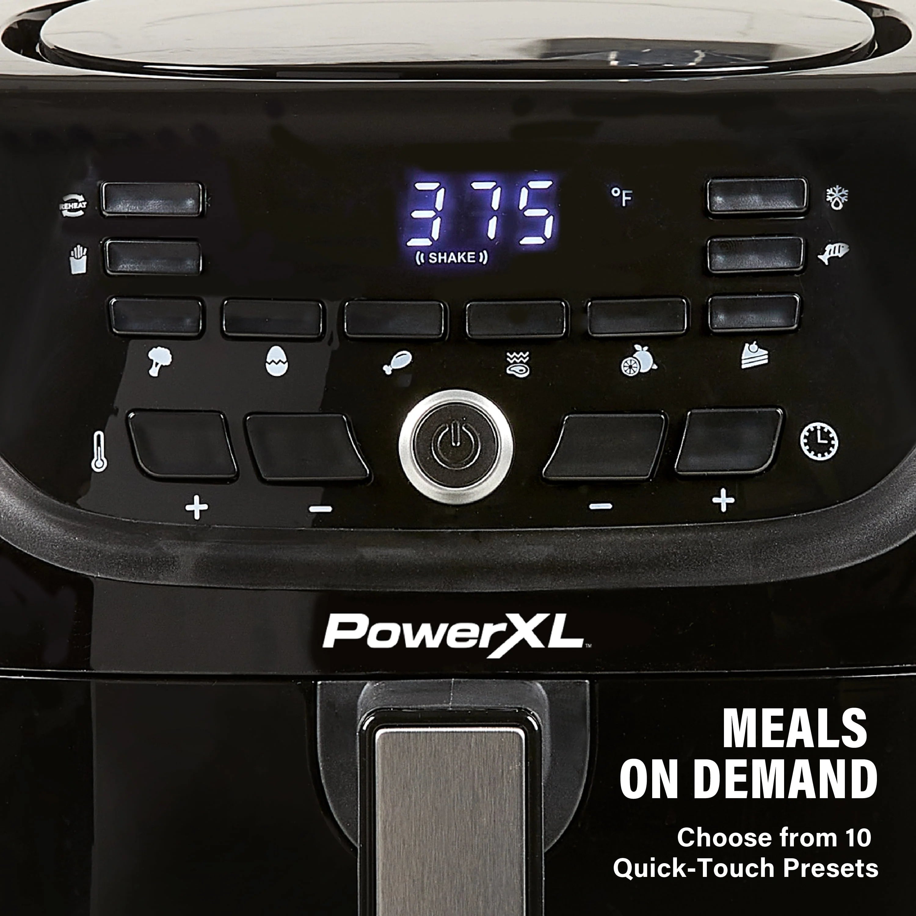 POWER-XL 6-Qt Digital Vortex Air Fryer with 10 Quick-Touch Presets, Black A7051