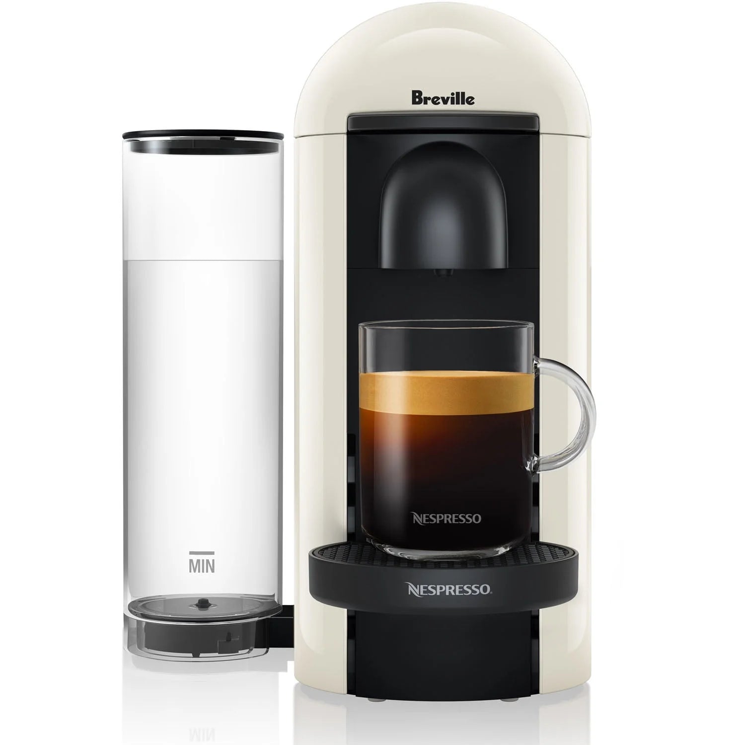 Nespresso VertuoPlus Coffee and Espresso Maker by Breville with Aeroccino, White W184
