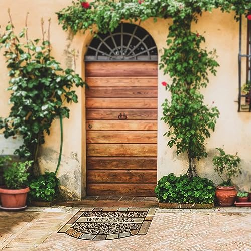 Durable Welcome Door Mats 24x36 Non-Slip Rubber Backing Outdoor Entry Mat C88828