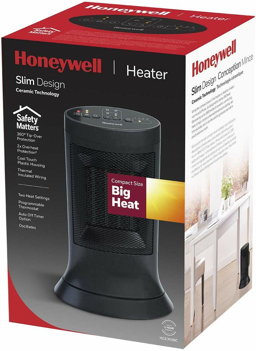 Honeywell Ceramic Heater Slim Mini-Tower O682