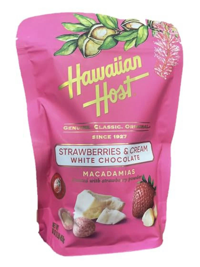Hawaiian Host Strawberry and Cream Macadamias Chocolate 16 oz D42895