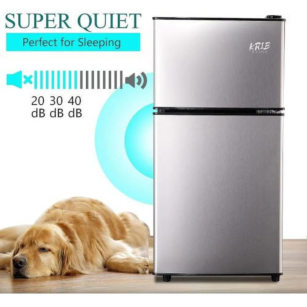 ZPL 3.5 Cu Ft Compact Refrigerator with Freezer, Silver G4728