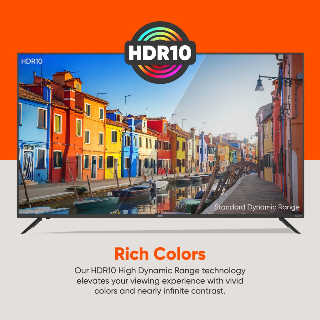 onn. 65" Class 4K UHD Roku Smart TV HDR E934