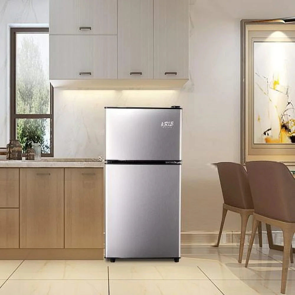 ZPL 3.5 Cu Ft Compact Refrigerator with Freezer, Silver G4728