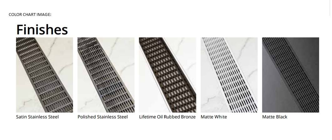Infinity Drain Sag 3860 60 inch Drain Grate - Bronze Z264301
