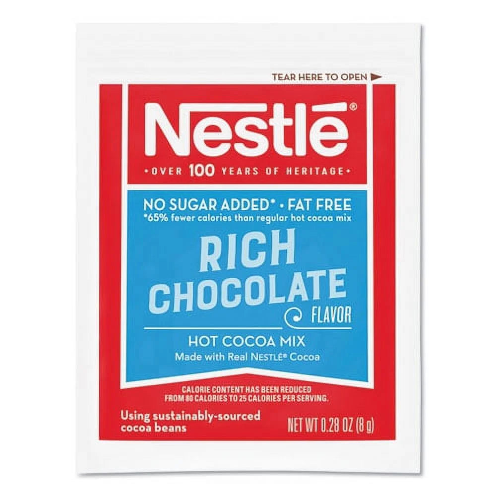 No-Sugar-Added Hot Cocoa Mix Envelopes, Rich Chocolate, 0.28 Oz Packet, 30/box, Bundle of 2 O165894