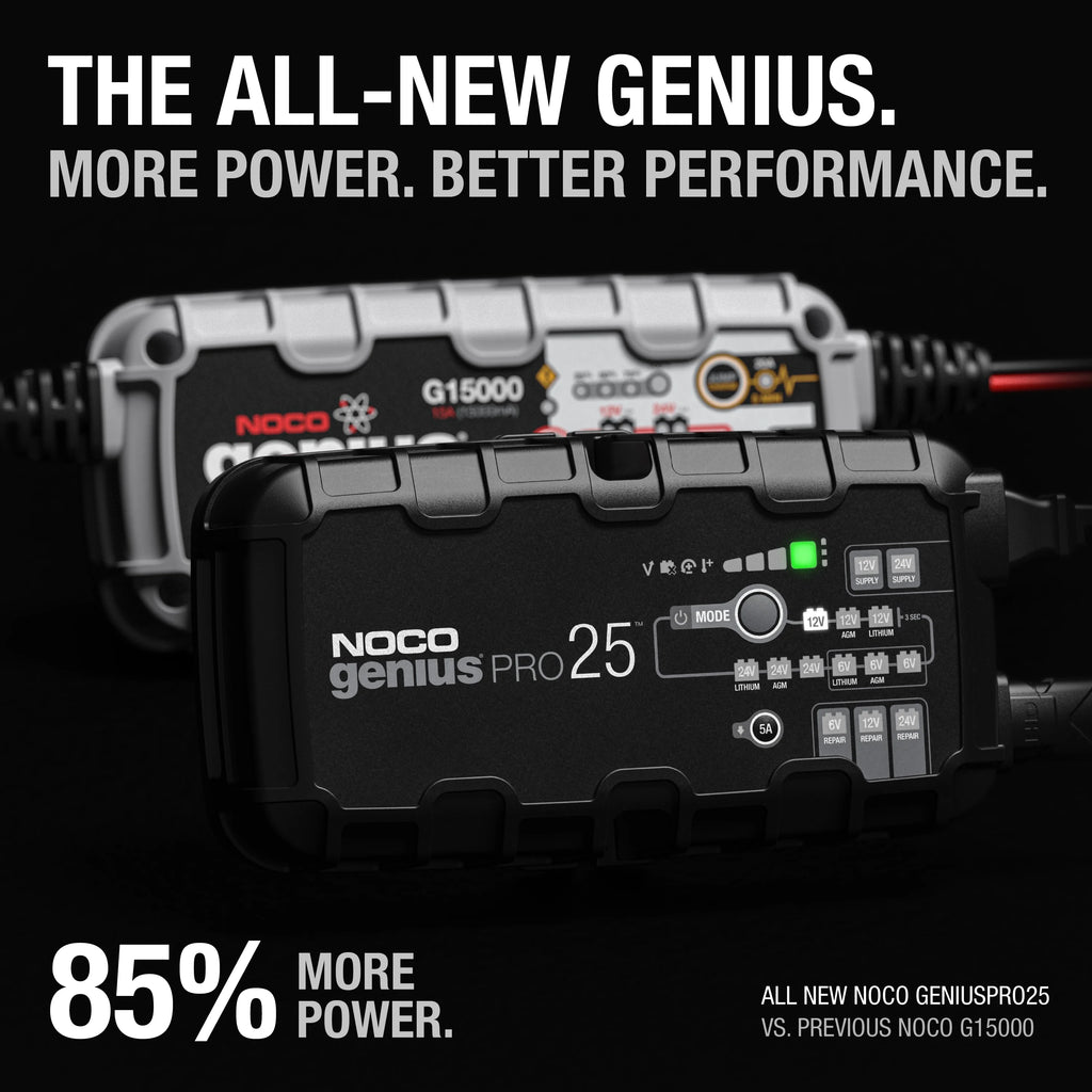NOCO GENIUSPRO25 25A 6V/12V/24V Smart Battery Charger and Maintainer O342