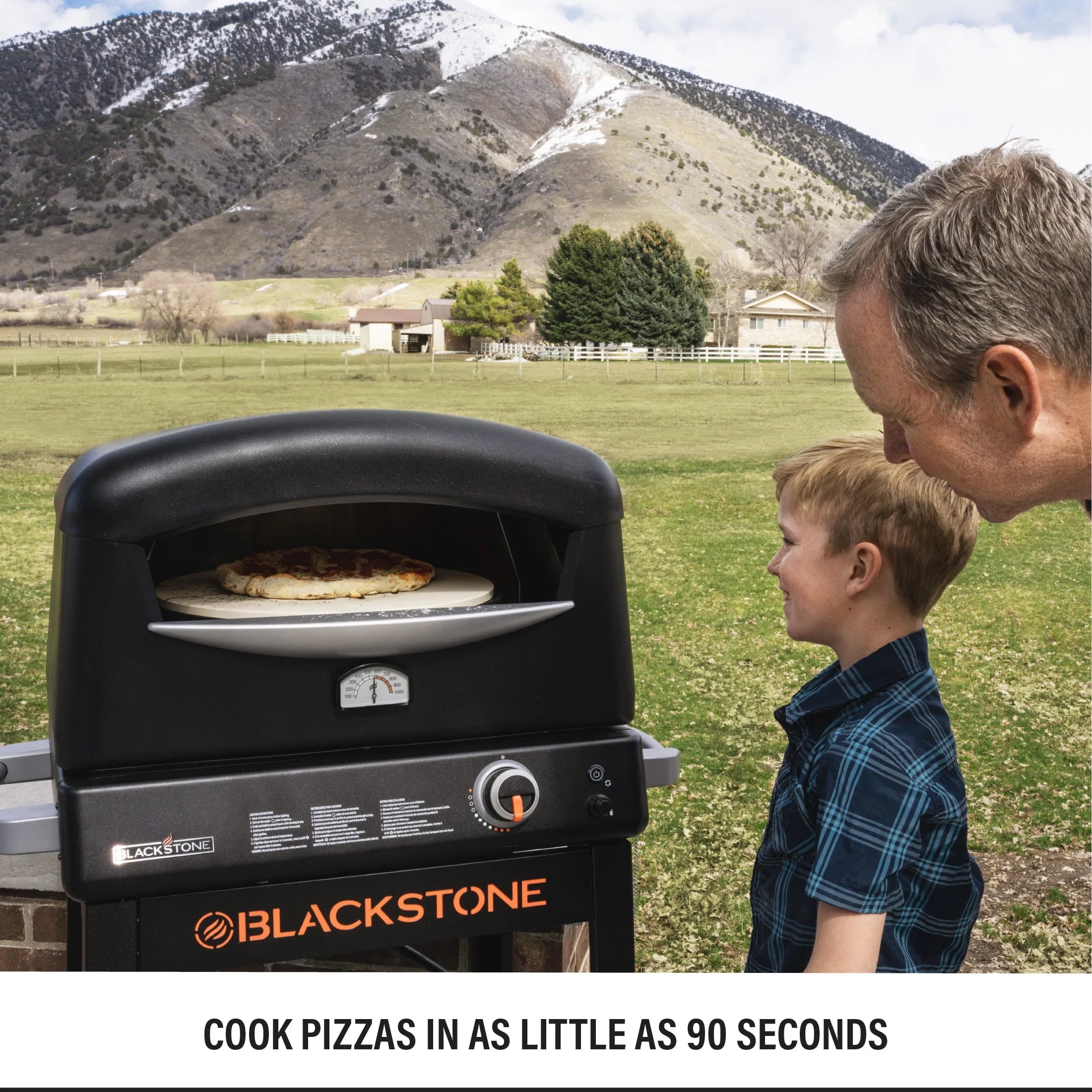 Blackstone Propane Pizza Oven with 16 Rotating Stone and Stand M33266