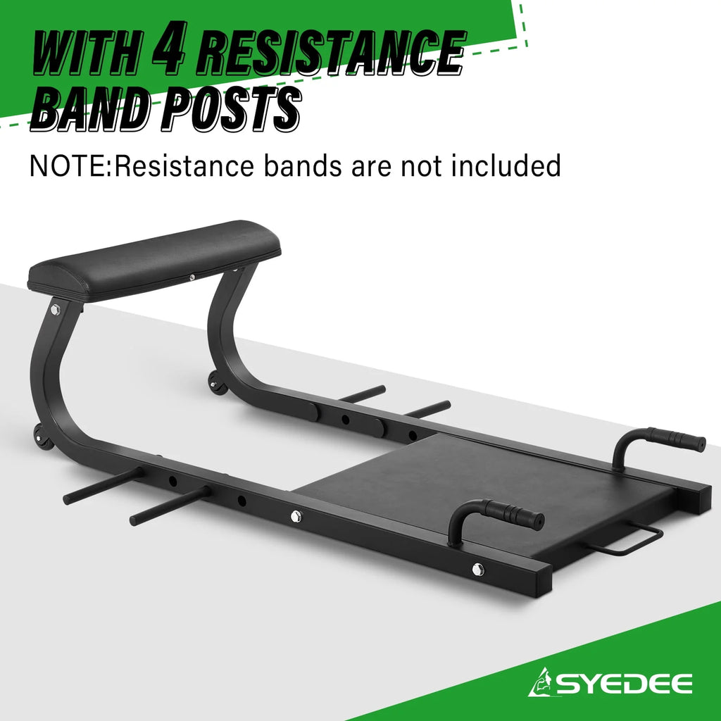 syedee Glute Bridge Machine, Heavy Duty Plate-Loaded Hip Thrust, Red J397479