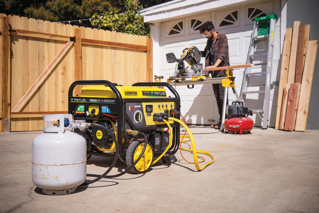 Champion Power Equipment 8000-Watt Tri-Fuel Portable Generator with Electric Start X701742
