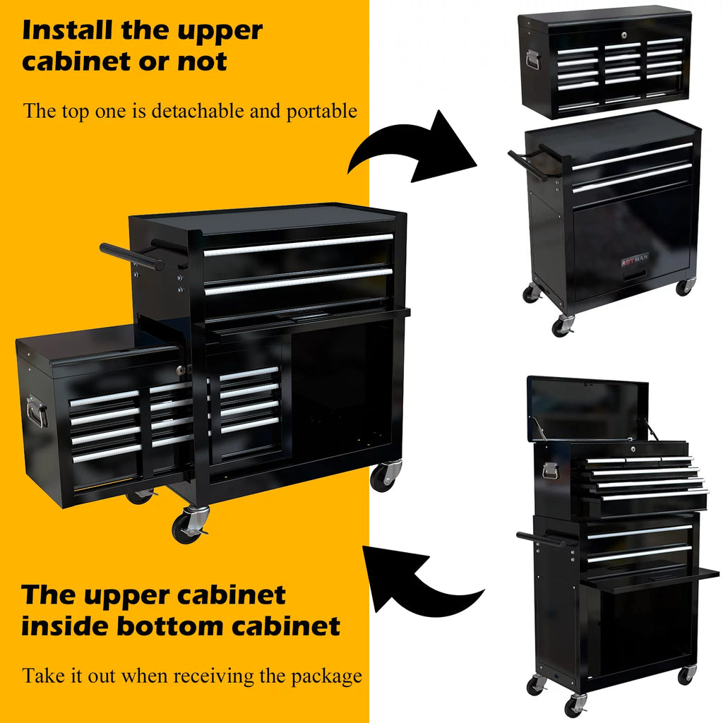 Blue 8-Drawer Rolling Tool Chest with Wheels and Lock Z60320