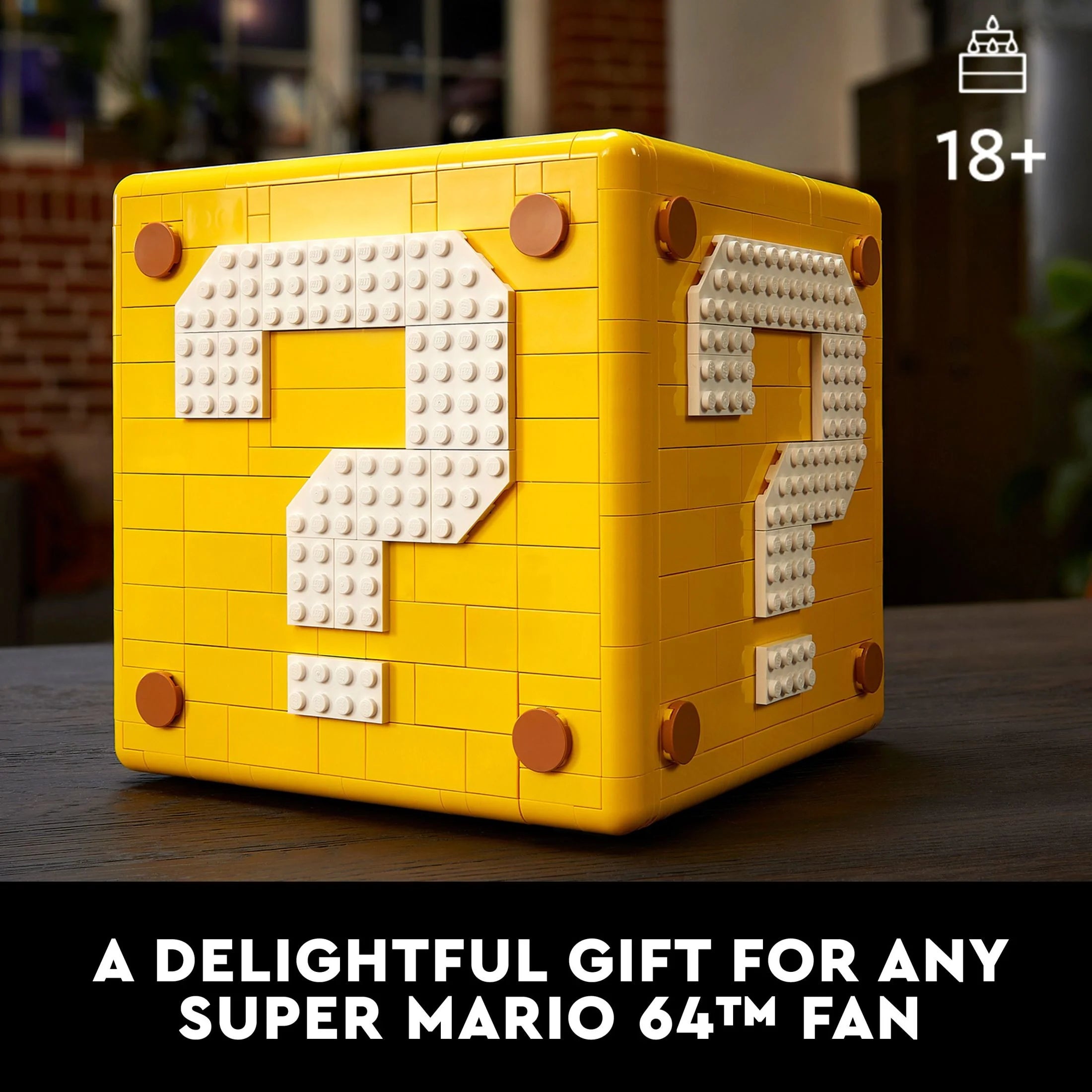 LEGO Super Mario 64 Question Mark Block 71395 3D Model Set for Adults S33320