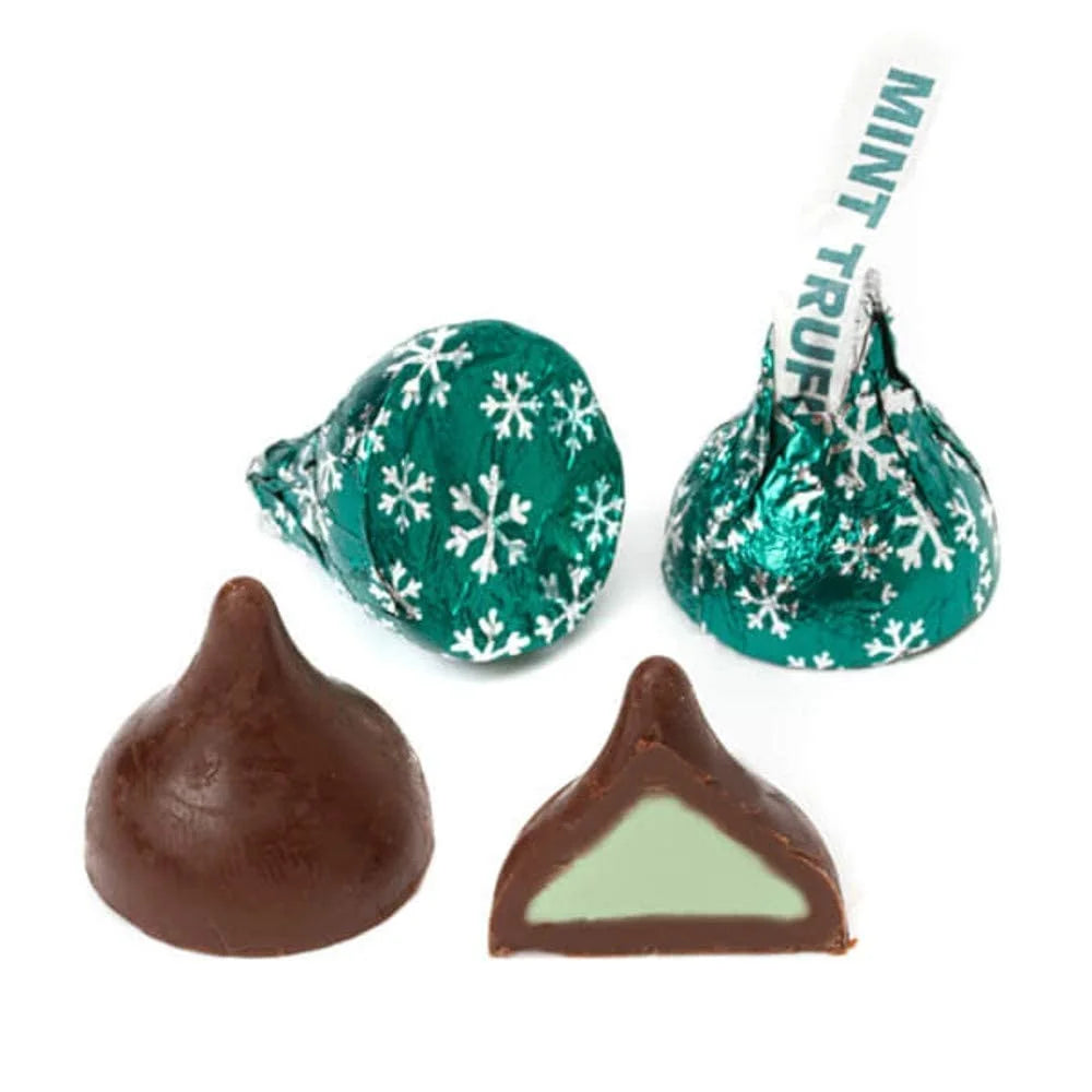 Hershey’s Kisses Mint Truffle Dark Chocolate, 4 lb Bulk Pack W22423