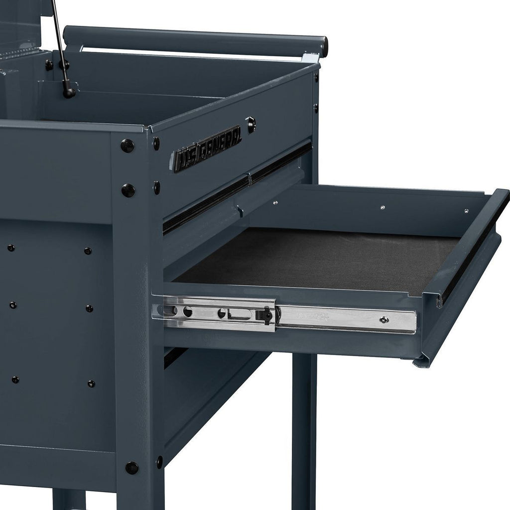 U.S. GENERAL 30 in. 4-Drawer Tech Cart, Red Y546116