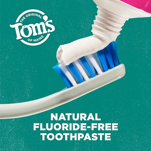 Tom's of Maine Fluoride-Free Antiplaque & Whitening Toothpaste, Peppermint, 5.5 oz, 2-Pack U812