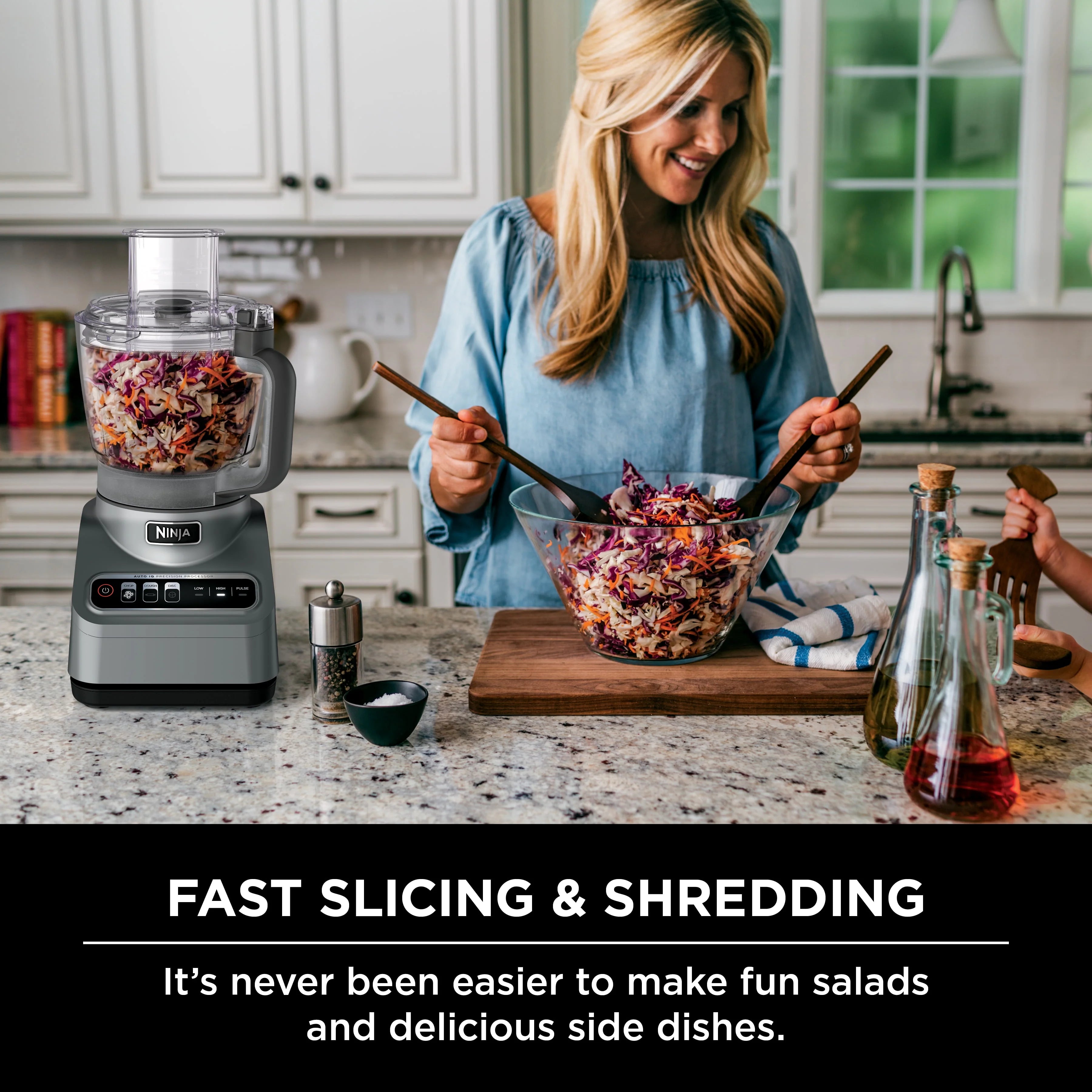 Ninja® Professional Food Processor, 850W, 9-Cup, Auto-iQ, BN600 D2104