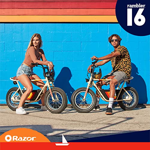 Razor Rambler 16 36V Electric Minibike with Retro Style, Retrospec Dakota Adult Helmet B115