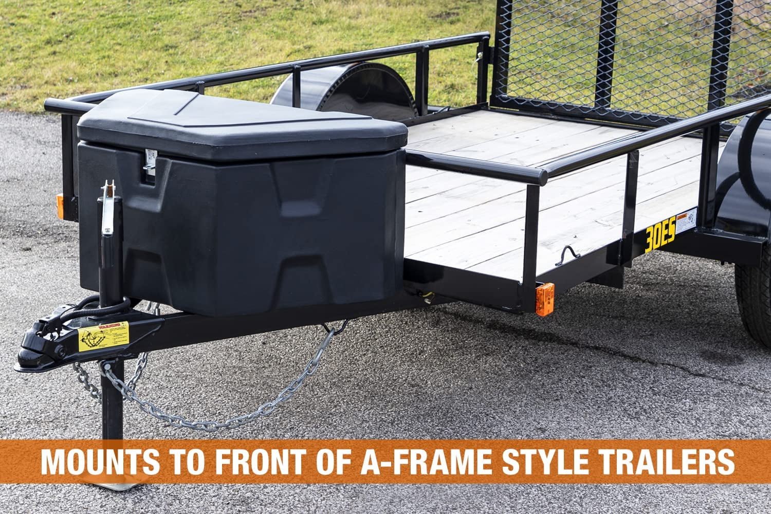 Buyers Products 1701680 Trailer Tongue Tool Storage Box, Black X6826