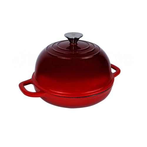 Enameled Cast Iron Dutch Oven with Lid for Bread Baking, 5 qt Cyan I339101
