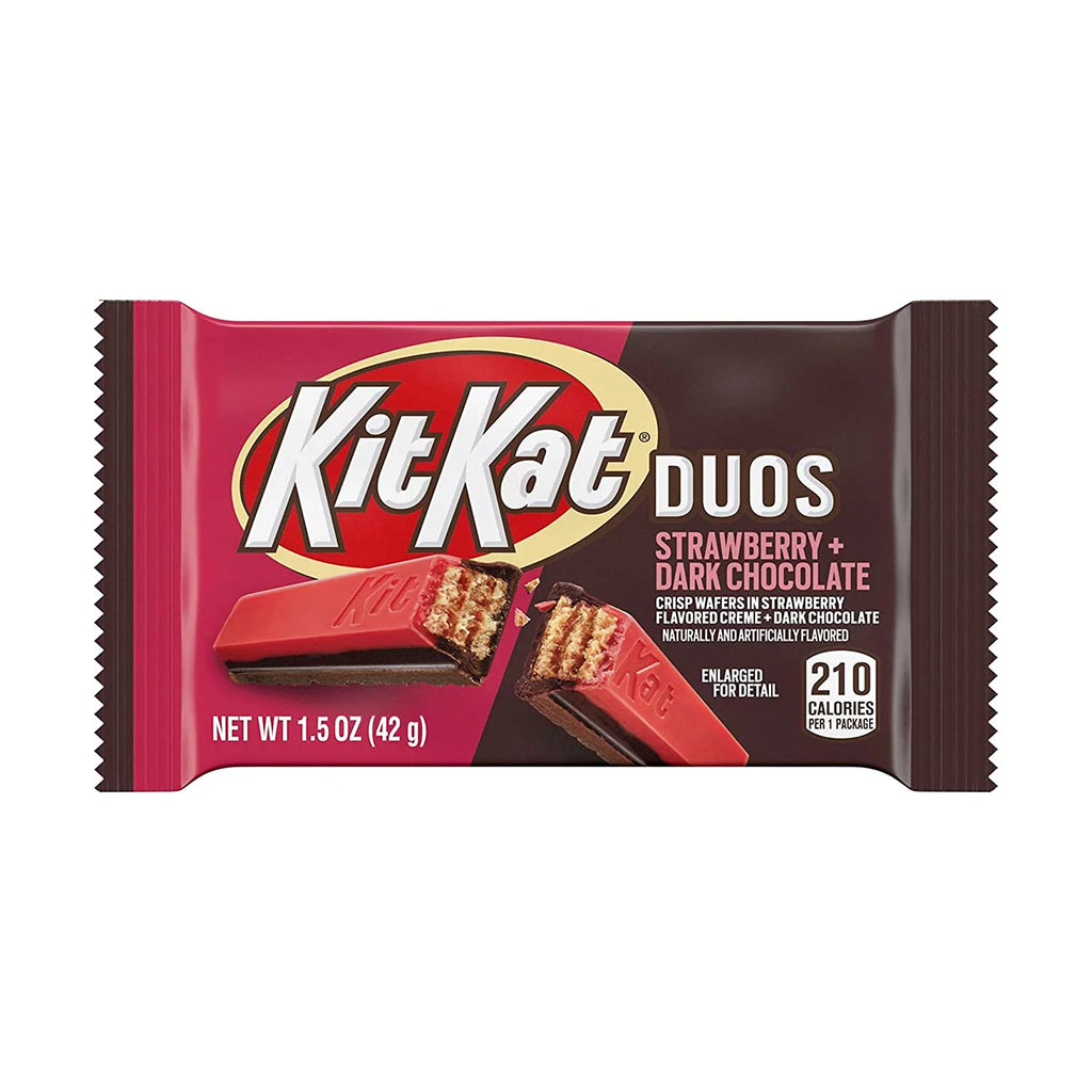 Kit Kat Duos Dark Chocolate & Strawberry Creme Wafer Candy, 1.5 oz (24 Count) L2962