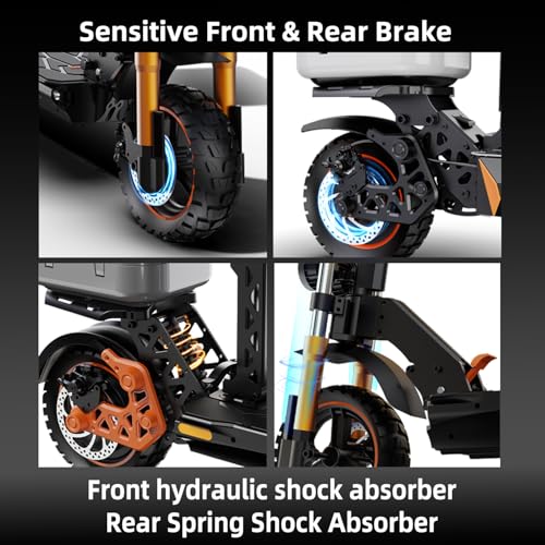 Ruitoo Electric Scooter 1000W Motor, Off Road Foldable E-Scooter for Adults H59744