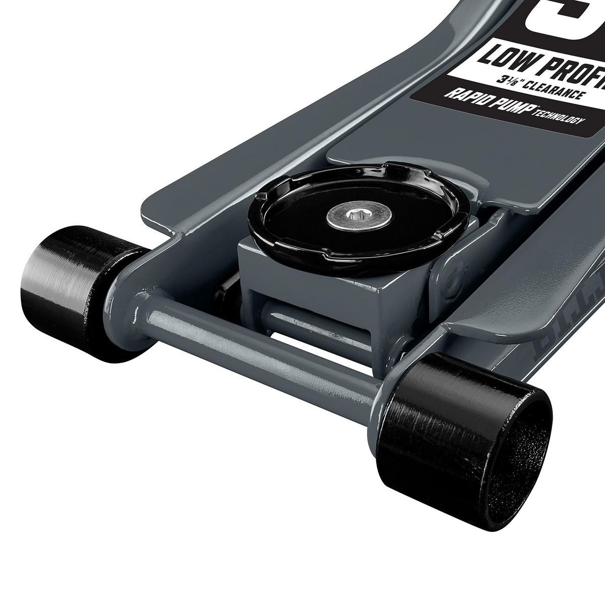 PITTSBURGH 3 Ton Low-Profile Floor Jack with Rapid Pump, Slate Gray J65430