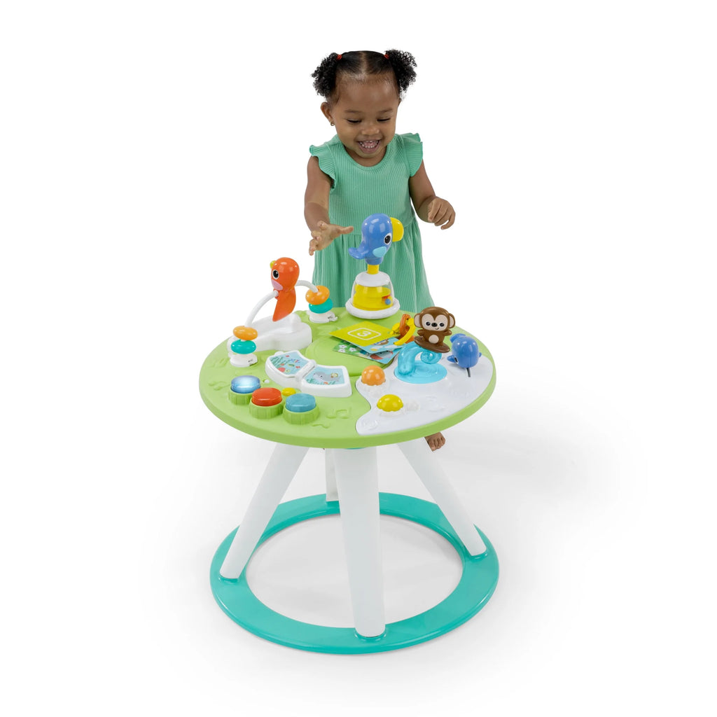 Bright Starts Around We Go 2-in-1 Baby Activity Center & Table, Tropic Coral J1927