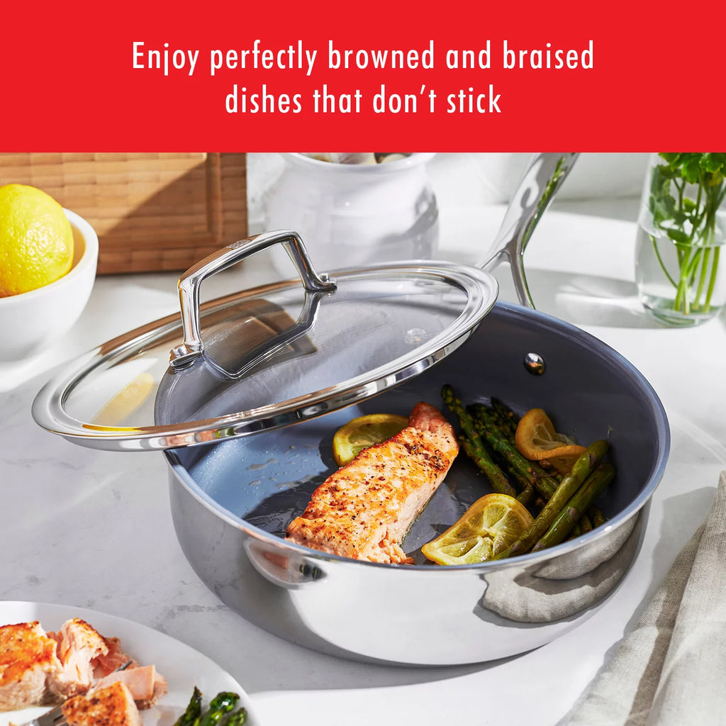 ZWILLING Energy Plus 10-pc Stainless Steel Ceramic Nonstick Cookware Set U8438
