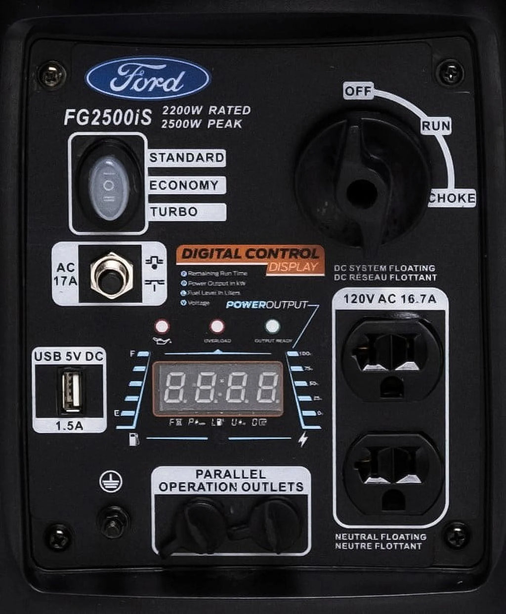 Ford 2500-Watt Super Quiet Gasoline Inverter Generator K9753