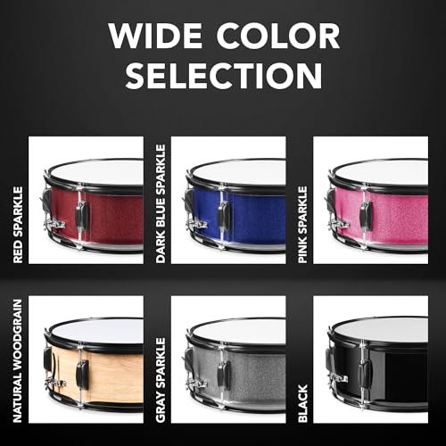 Best Choice Products 5-Piece Full Size Adult Drum Set with Cymbal Stands, Stool, Pedal, Sticks - Dark Blue Sparkle D34023