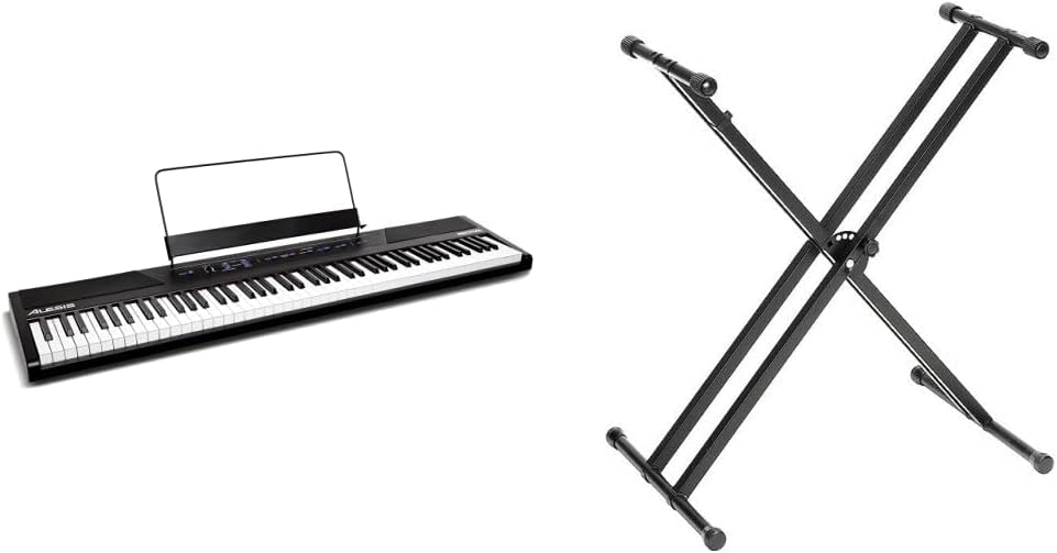 Alesis Recital 88 Key Digital Piano Keyboard with Semi Weighted Keys F4546