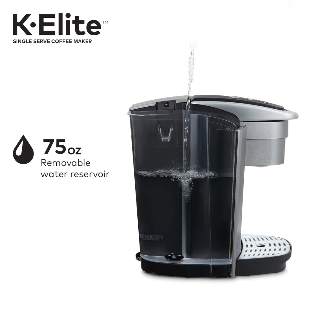 Keurig K-Elite Single-Serve K-Cup Pod Coffee Maker, Brushed Silver E378947