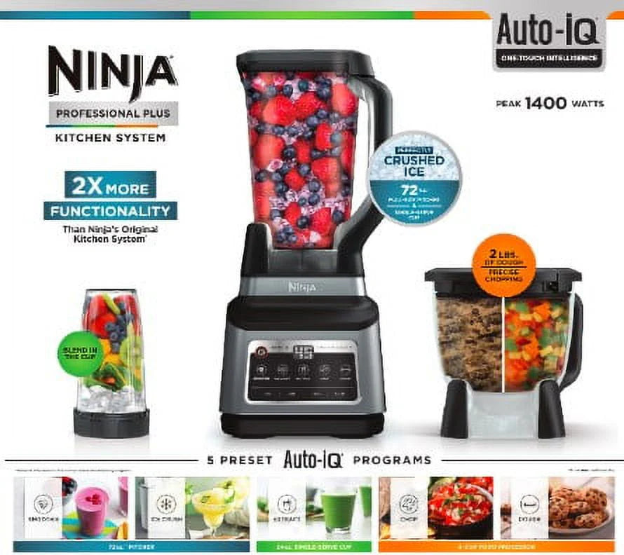Ninja® Professional Plus Kitchen System with Auto-iQ® and 72 oz. Blender Pitcher, BN800 V94520
