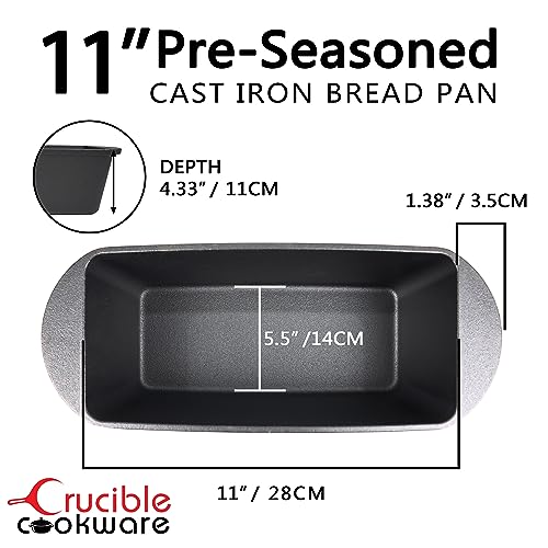 Cast Iron Bread Pan with Lid, Pre-Seasoned Loaf Pan U818