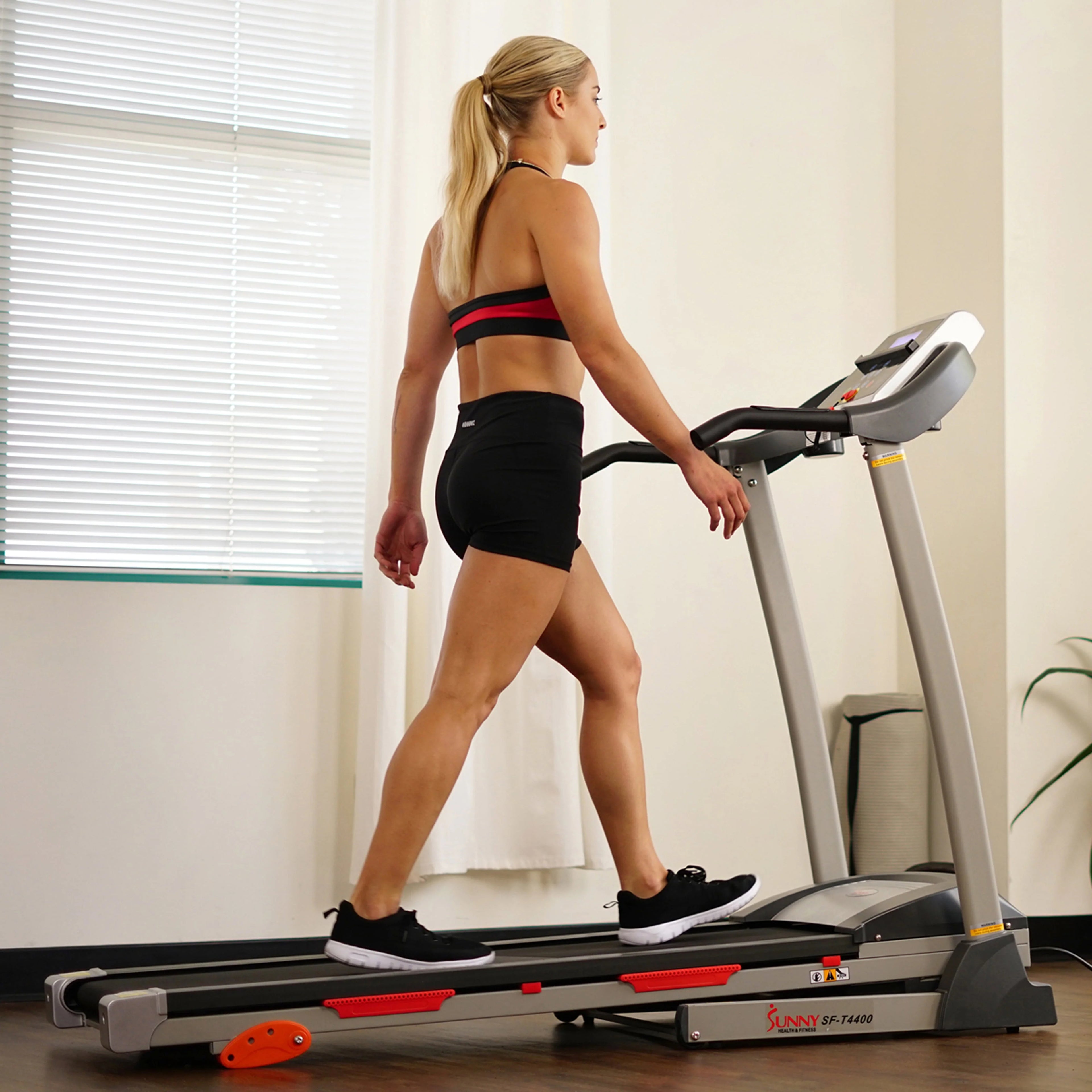 Sunny Health & Fitness Folding Treadmill with Manual Incline SF-T4400 P36194