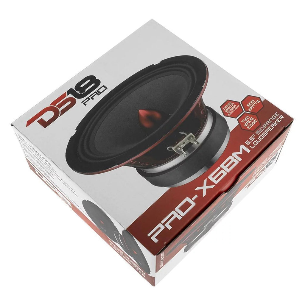 DS18 DS18-PRO-X6BM Pro X 6.5" 500W 8 Ohm Mid Range Car Loudspeaker Z584984