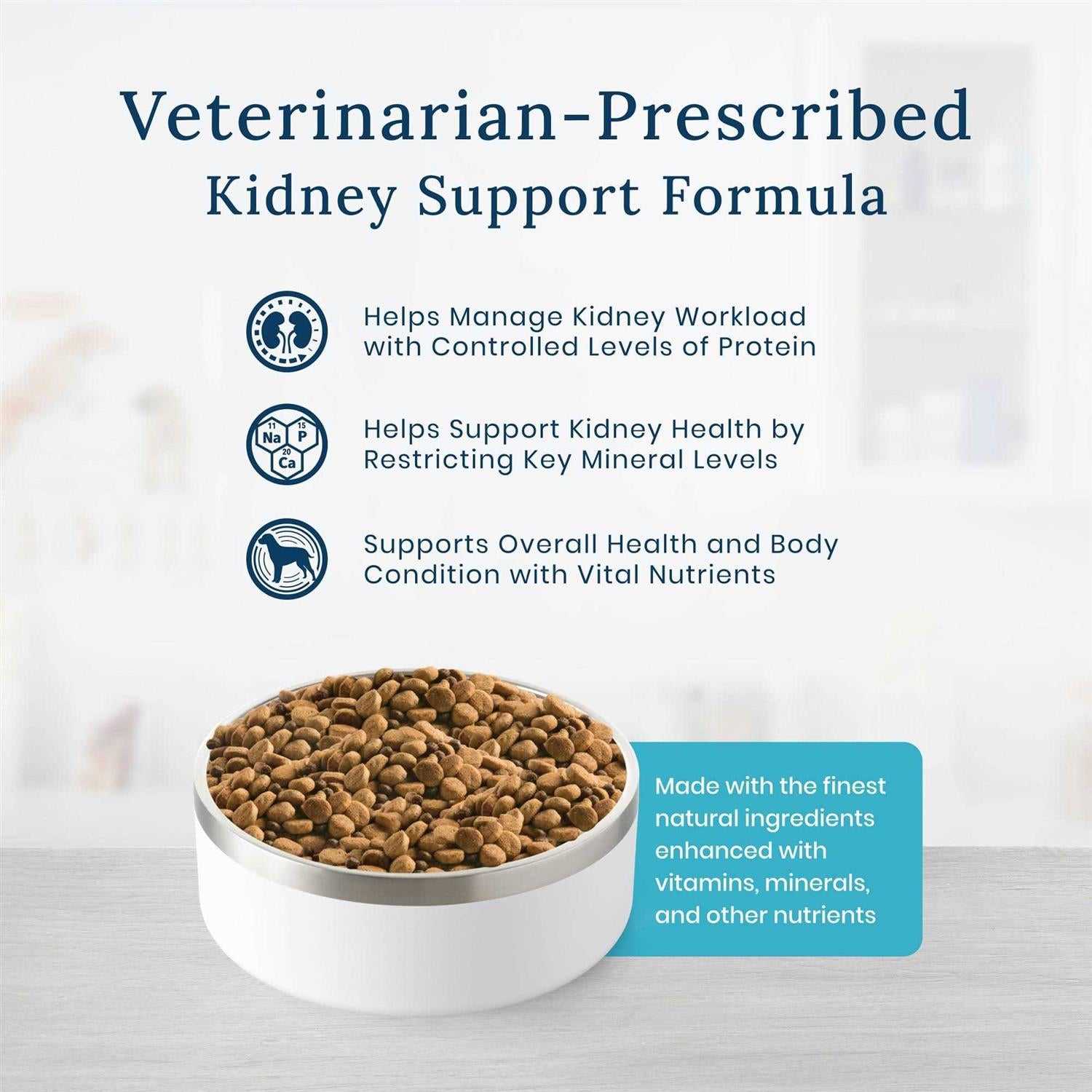 Blue Buffalo Natural Veterinary Diet KS Kidney Support Dry Dog Food O491