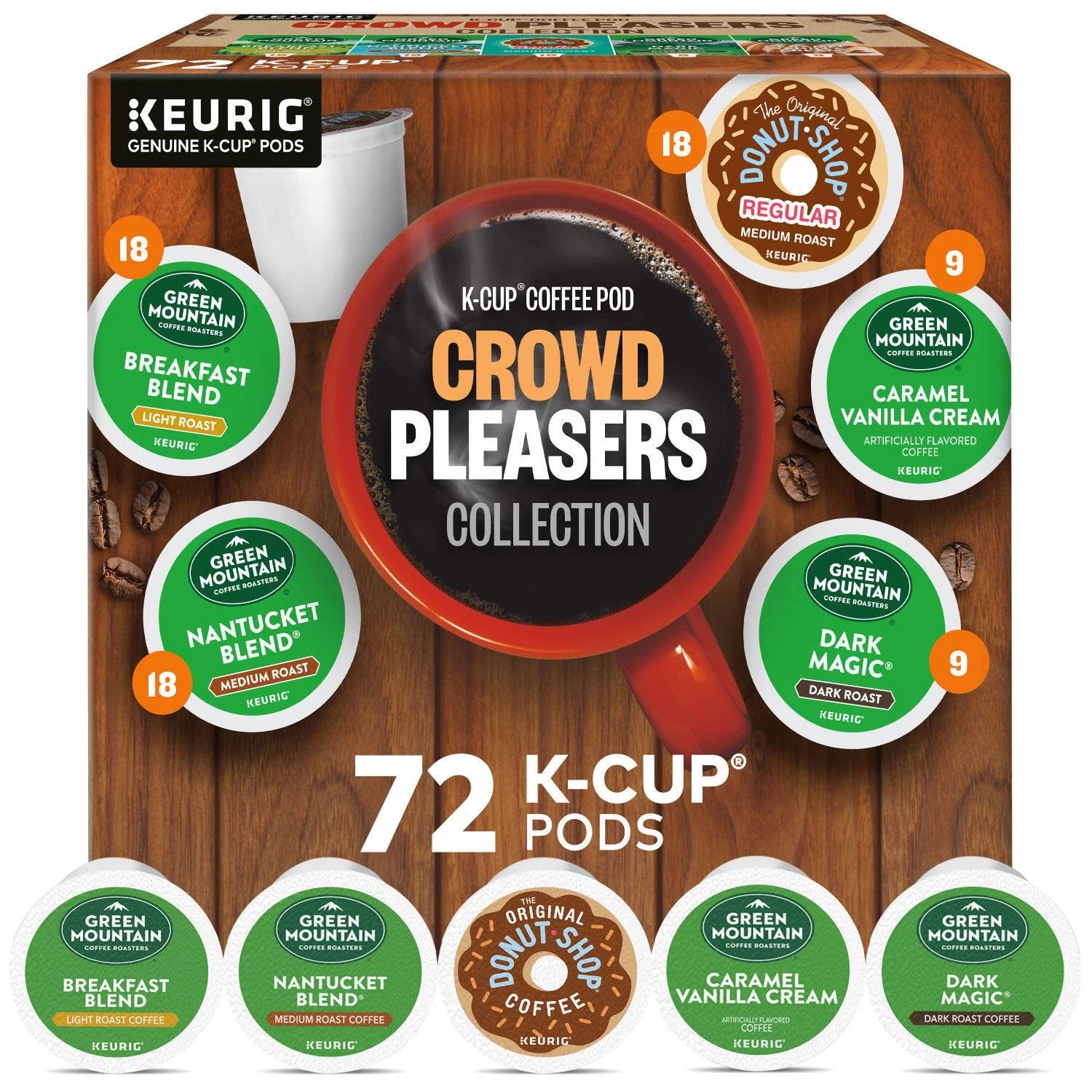 Keurig Crafted Classics Coffee K-Cup Pod Variety Pack 72 Count K735206